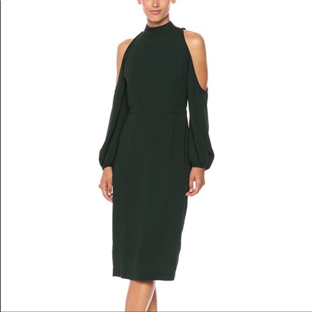 Ali & Jay Power Shoulder Sheath Dress Green Large